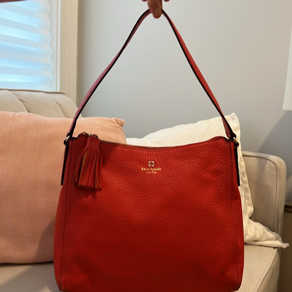 Kate Spade Red Leather Shoulder Bag
